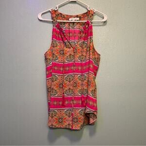 Rose & Olive Women’s Multicolor Paisley Top Tassel Detail Size M